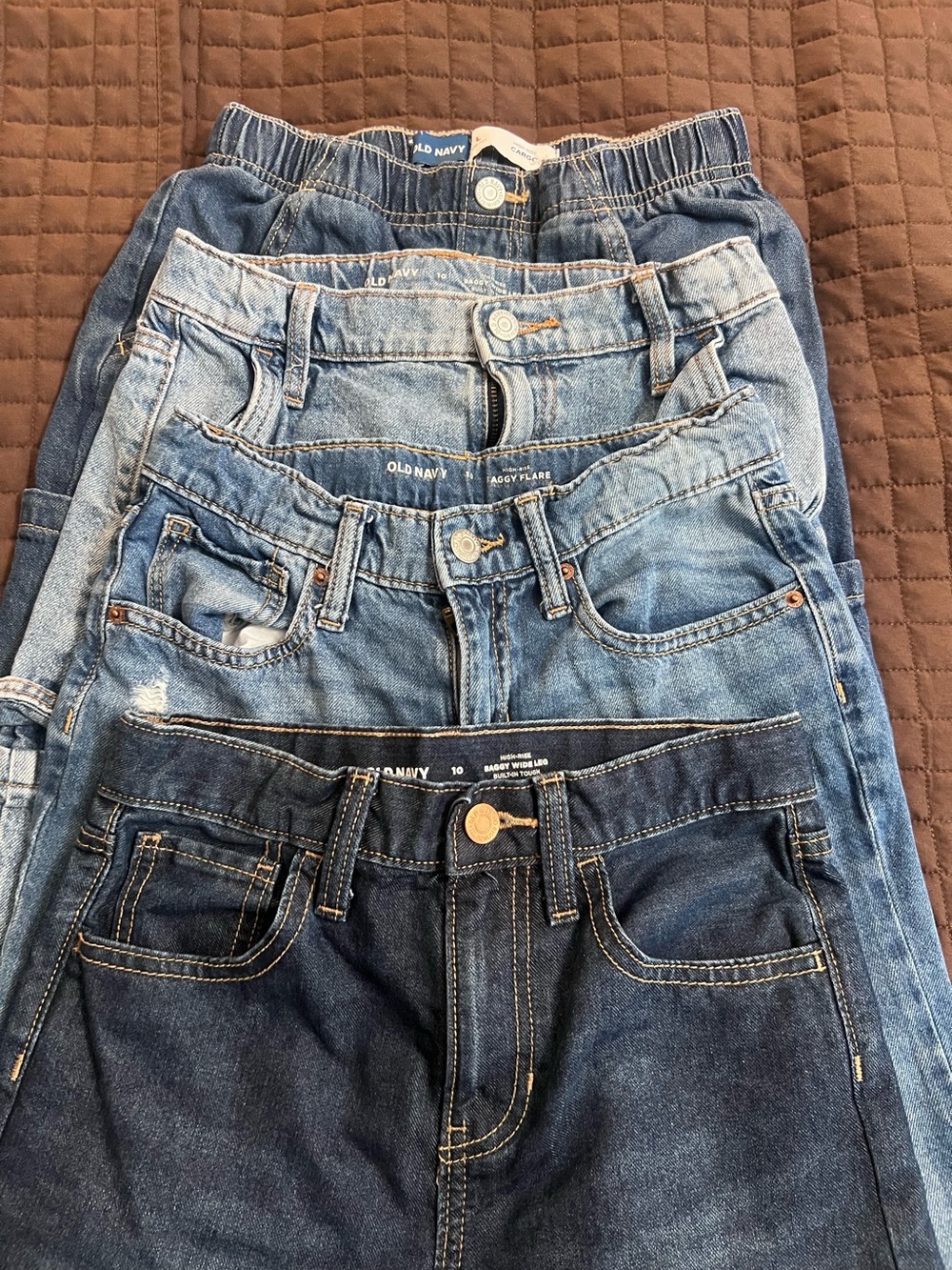 Girls Old Navy Lot of 4 Jeans - Cargo Flare Wide Leg - Size 10